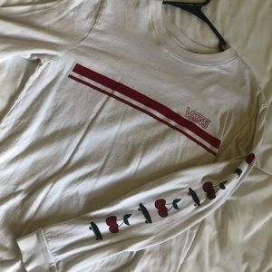 White cherry vans shirt